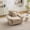 Beige, variant on 48.43" Wide Chenille Oversized Accent Chair with Pillow - Modern Mid-Century Upholstered Lounge Reading Chair, Comfy Single Sofa for Living Room