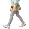 thumbnail image 3 of Pretxorve Kids Girls Stretchy Yoga Leggings Tights Solid Knit Bow Dance Casual Daily Wear Pants Sizes 2-7Y, 3 of 5
