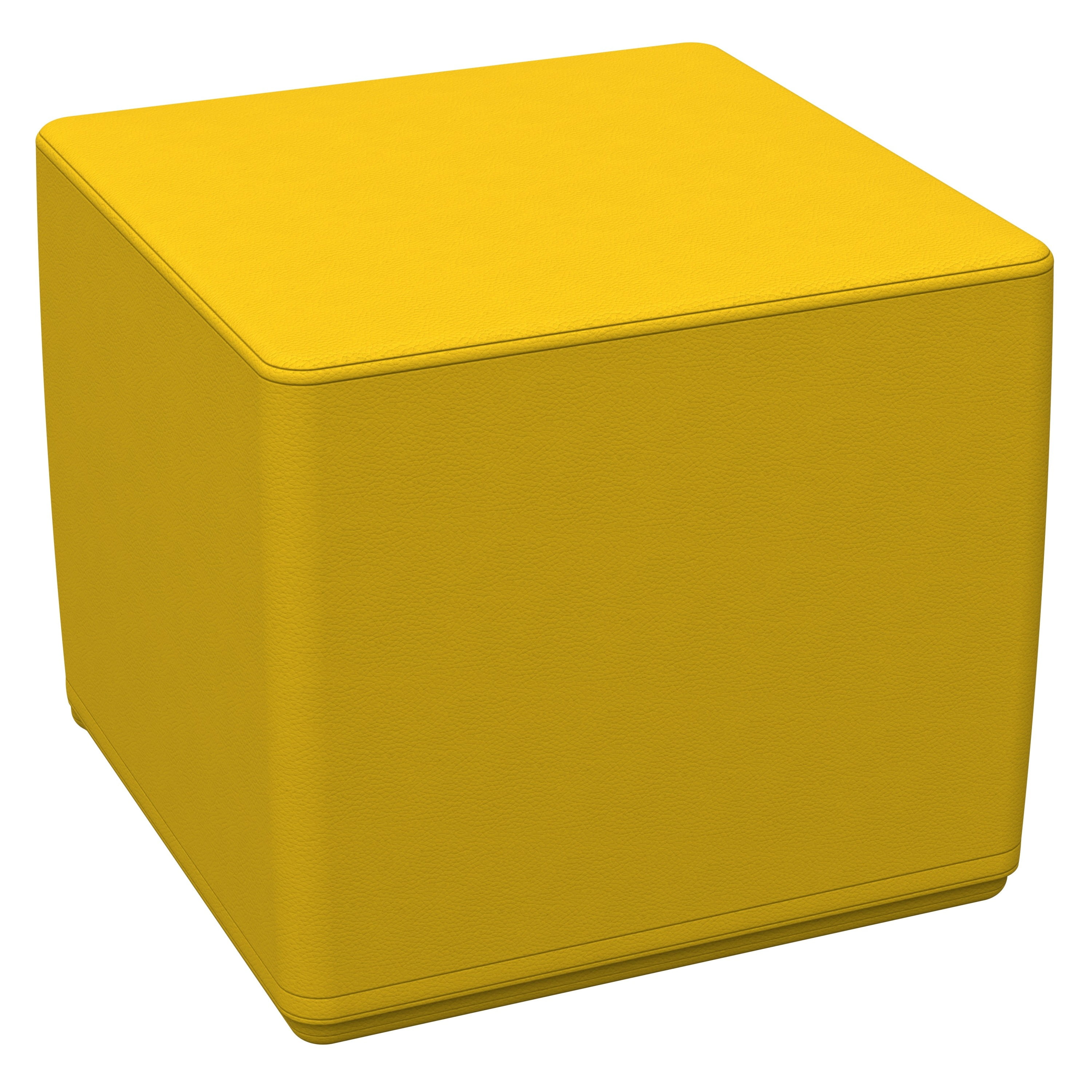 SoftZone® 18in Cube Ottoman Standard Yellow