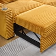 thumbnail image 5 of Modern Corduroy 80-inch Two-in-One Sofa with Hidden Reclining Function, 5 of 12