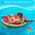thumbnail image 4 of Inflatable Swim Ring, Durable Watermelon Shaped Summer Pool Beach Party Swimming Float Tube, Water Fun Summer Beach Swimming Float for Kids Adults Water Activity,Watermelon, 4 of 5