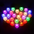thumbnail image 4 of HD JUNTUNKOR Colorful Flameless Candles, Battery Operated LED Tea Lights, 24 Count, 4 of 8