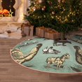 thumbnail image 5 of Rateoe Vintage Farm Animals Pattern Christmas Tree Skirt with Ties , Christmas Tree Decorations, Farmhouse Christmas Decor Xmas Holiday Decorations-36", 5 of 6