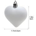 thumbnail image 2 of 24 Pcs Valentine's Day Heart Shaped Ornaments for Tree Hanging,Wedding, Anniversary Party Decorations(White,1.77''), 2 of 5