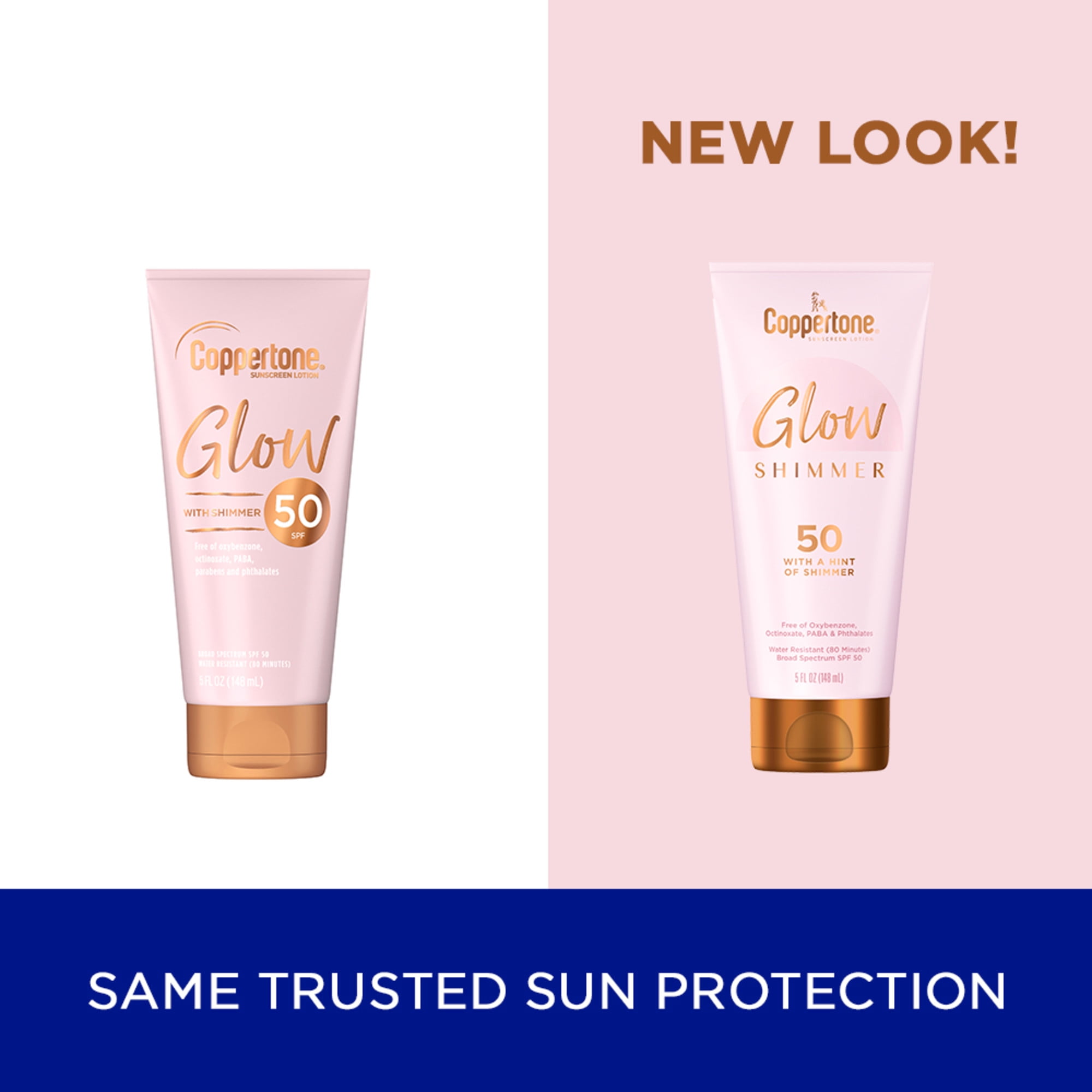 Coppertone Glow with Shimmer Sunscreen Lotion, SPF 50 Sunscreen, 5 fl oz
