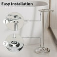 thumbnail image 4 of Toilet Paper Holder Stand, Toilet Paper Holder Free Standing,Post Pivoting Design & Stable Weighted Base SUS304 Stainless Steel for Bathroom (Chrome), 4 of 12