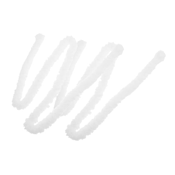 ELAYARD 2Pcs White Coral Fleece Pipe Cleaners Soft Flexible Stems for DIY Crafts and Decorations