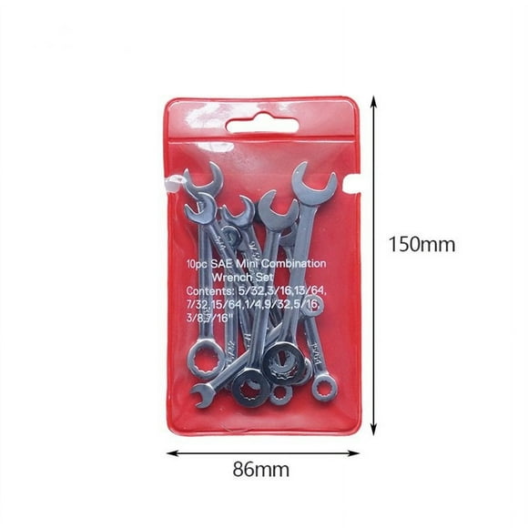 Mini Wrench Set Thin Wrench Set With Storage Pouches Open And Box End Wrench Set Prevent Slipping Portable Small Wrench For Home Car Electrical Maintenance Imperial suit