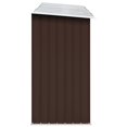 thumbnail image 2 of vidaXL Garden Log Storage Shed Galvanised Steel 330x84x152 cm Brown, 2 of 4