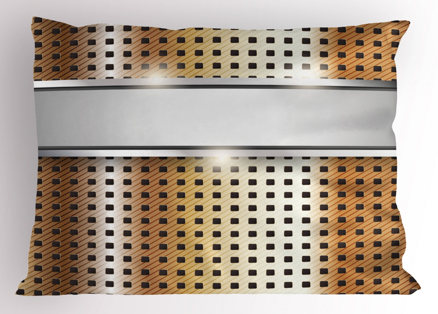 Copper Pillow Sham Copper Iron Close Up Surface Band Mechanical High