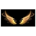 thumbnail image 2 of Golden Angel Wings on Black - Oversized Abstract Canvas Art, 2 of 3