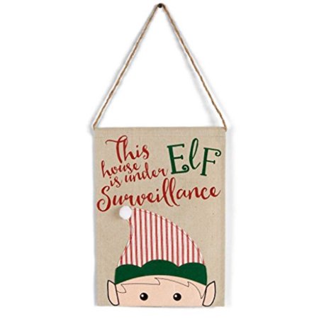 Mud Pie Christmas Holiday Decor Kids Elf Door Wall Hanger