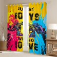 thumbnail image 2 of Feelyou Automobile Black Out Curtains, Racing Car Sports Curtains Pack of 2 (42x63 Each), 2 of 6