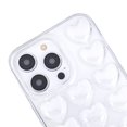 thumbnail image 4 of Funda compatible con iPhone 16 Pro para mujer, diseño de corazón de burbujas 3D, diseño kawaii, ideal para iPhone 16 Pro de 6,3 pulgadas, transparente., 4 of 8
