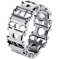 thumbnail image 1 of Bracelet d'Outils Multifonction en Acier Inoxydable Multitool avec 29 Outils pour Camping et Randonnée en Plein Air Trousse d'Urgence 10 Grammes Argent, 1 of 5