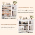thumbnail image 4 of Homfa 7-Tier Shoe Cabinet with 3 Doors, 47.9” Wide Shoe Rack with 4 Adjustable Shelves, Shoe Organizer Cabinet for Entryway Living Room, White, 4 of 7