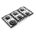 thumbnail image 1 of Nuur - Parrilla de Gas Empotrable 6 Quemadores, Cocina con Potencia y Estilo, Vidrio Templado 8mm, Quemador Triple, Perillas Iluminadas, Hierro Fundido, Anti-Fugas FFD, Gas LP y Natural, Blanco, 1 of 8