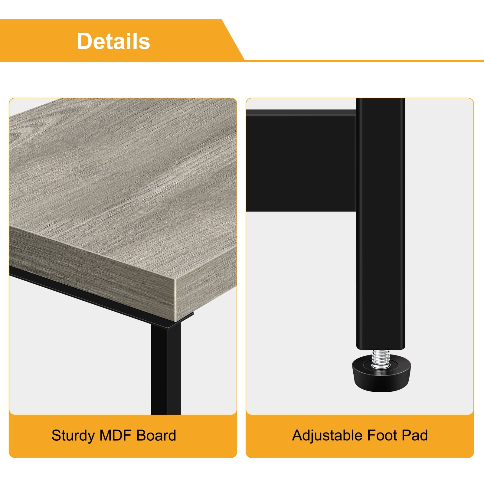 Oumilen Adult Nightstand Narrow Side Table End Table, Gray