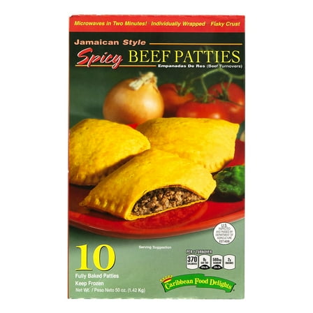 Caribbean Food Delights® Jamacian Style Spicy Beef Empanadas, 5 oz, 10/Carton