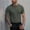 Army Green, variant on FRSASU Men's Henley Shirt Short Sleeve Casual Button Basic Tees Slim Fit Stretch Summer T-Shirts White