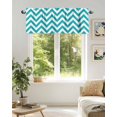 thumbnail image 6 of Turquoise Teal Valances for Windows Chevron Zig Zag Ripple Valance Rod Pocket Light Filtering Short Window Treatments Curtains for Kitchen Bathroom Living Room Bedroom, 1 Panel, 42 x 18 Inch, 6 of 7