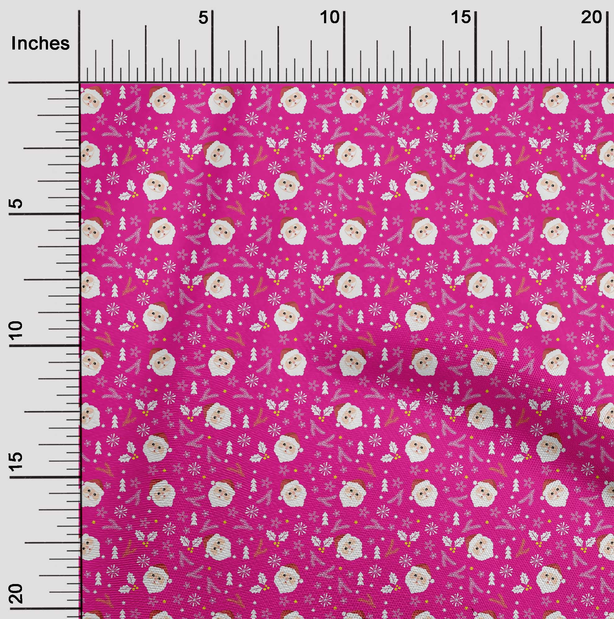oneOone Cotton Jersey Fuschia Pink Fabric Christmas Sewing Craft Projects Fabric Prints By Yard 58 Inch Wide