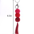 thumbnail image 2 of Porte-clés Pompon Fait Main Boho Pompon Charme Sac à Main Charme pour Femmes, 2 of 10