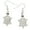 Clear, variant on Turtle Earring Aqua Clear Rhinestone Crystal Rhodium Plated E0780-AQ
