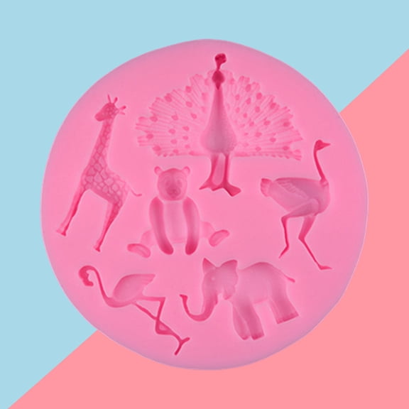 Animal Shape Silicone Mold for Fondant, Chocolate, Candy, Jelly, Cake & Cupcake Decoration Baking Tool