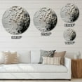 thumbnail image 4 of Designart "Tranquility Unleashed White and Black IV" Abstract Marble Metal Round Wall Art, 4 of 5