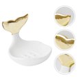 thumbnail image 4 of 1Pc Modern Fishtail Shaped Soap Box Stylish Soap Holder for Bathroom White, 4 of 7