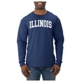 thumbnail image 2 of Wild Bobby State of Illinois College Style Men Long Sleeve Shirt, 2 of 6