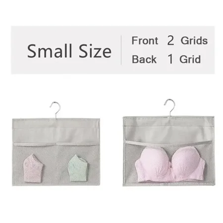 AUMIY Double-Side Underwear Bra Organizer Multifunctional Mesh Drawer Organizers Washable Closet Door Hanging Bag Clothes Divider Case