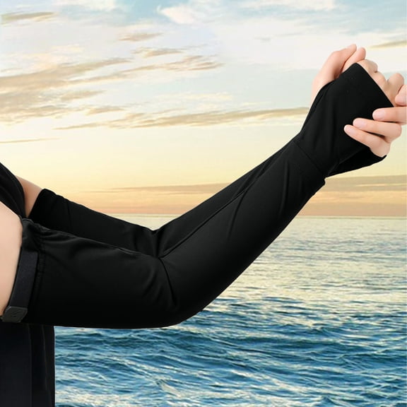 Ahabrexf Sun Protection Sleeves, Men's Cooling Arm Covers for Outdoor Sports and Daily Uv Defense in Warm Seasons