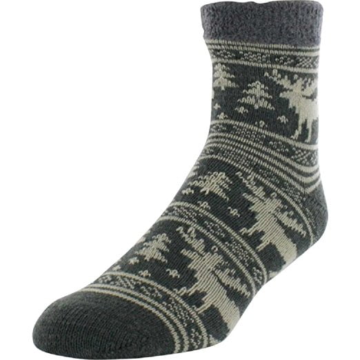 Field & Stream Field and Stream Cozy Cabin Socks Moose Grey Walmart