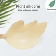 thumbnail image 4 of WZXFASHION Soutien-Gorge Invisible en Biosilicone Imperméable avec Autocollants Poitrine Feuille Brossée Aguichant pour Femmes, Fermeture avant, Beige TG, 4 of 9