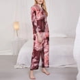 thumbnail image 3 of Naloa Delicate Pink Carnations Pajamas for Women Set, Womens Pajama Sets, Lounge Sets for Women, 2pjs for Women-Large, 3 of 7