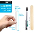thumbnail image 3 of CraftySticks- 200 Pack 4.5 Inch White Painted Popsicle Sticks, Wood Craft Sticks for Crafts, Learning and STEM Basics, 3 of 4