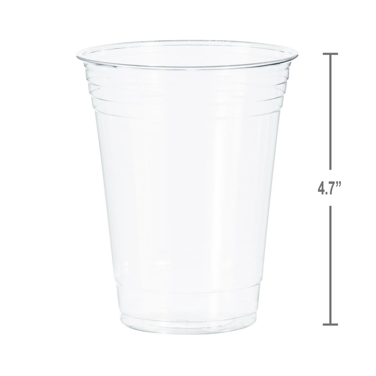SOLO Cup Lids, 100 pk clear, 626TS0090PK, Straw Slot, 16 18 oz cups, clear