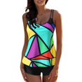thumbnail image 3 of Womens Tankini Swimsuits For Women Tummy Control Bathing Suits Women Two Piece Plus Size Modest Swimwear Top With Shor, 3 of 9