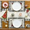 thumbnail image 7 of JeashCHAT Plaid Christmas Trees Placemats Set of 4, 12x18 Inch Winter Table Mats Non-Slip Washable Cloth Heat Resistant Place Mats for Indoor Outdoor Home Party Kitchen Dining Decor, 7 of 7