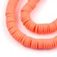 thumbnail image 3 of Handmade Polymer Clay Beads Strands for DIY Jewelry Crafts Supplies Heishi Beads Disc/Flat Round Dark Orange 6x0.5~1mm Hole: 1.8mm about 290~320pcs/strand 15.75 inch~16.14 inch(40~41cm), 3 of 7