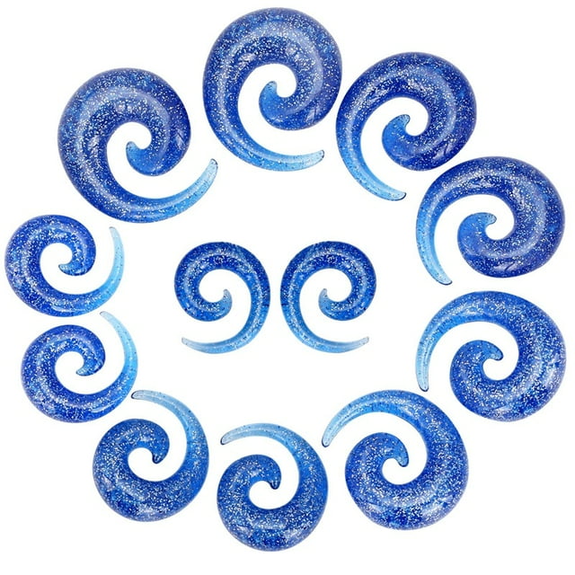 12 Piezas Expansores Acrílicos De Talla Grande 10mm-20mm