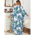 thumbnail image 3 of Edolynsa Plus Size Kaftan Dresses for Women Maxi Beach Dress Bathing Suit Cover up Lightweight Resort Wear Mumu Dress, 3 of 8