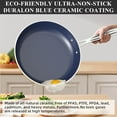thumbnail image 5 of NuWave 12pcs Non-Stick Cookware Set, Healthy Duralon Blue Ceramic Nonstick Pots and Pans Set , Lightweight Cookware Set works on All Cooktops, Tempered Glass Lids & Stay-Cool Handles, Apricot, 5 of 9
