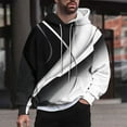 thumbnail image 2 of Fashion YLSDY Men's Hoodies 3D Print Pullover Winter Fashion Loose Casual Drawstring Hooded Sweatshirt with Pockets Black XXXL, 2 of 6