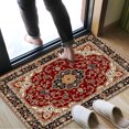 thumbnail image 5 of Oriental Red Plush Flannel Bath Rug 16x24 Inches, Quick Dry Absorbent Non Slip Mat for Bathroom Sink Tub, 5 of 6