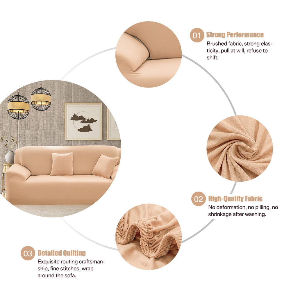 NEWEEN Sofa Cover Slipcover Stretch Elastic 1/2/3/4 Seater Chair Loveseat Sofa Couch Furniture Protector Fit, Sofa Slipcover