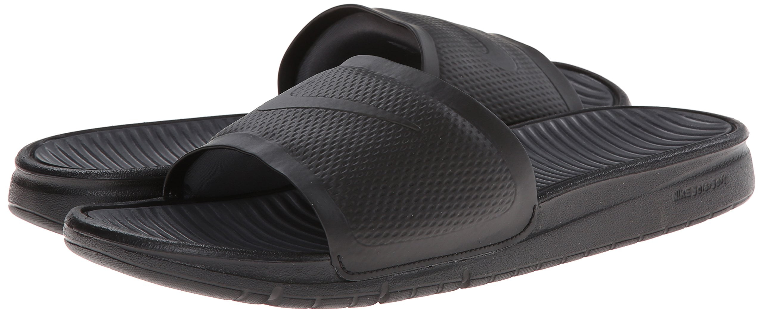 Desplazamiento rodillo Viaje Nike Men's Benassi Solarsoft Slide Sandal (8 D(M) US, BLACK/DARK  GREY//BLACK) - Walmart.com