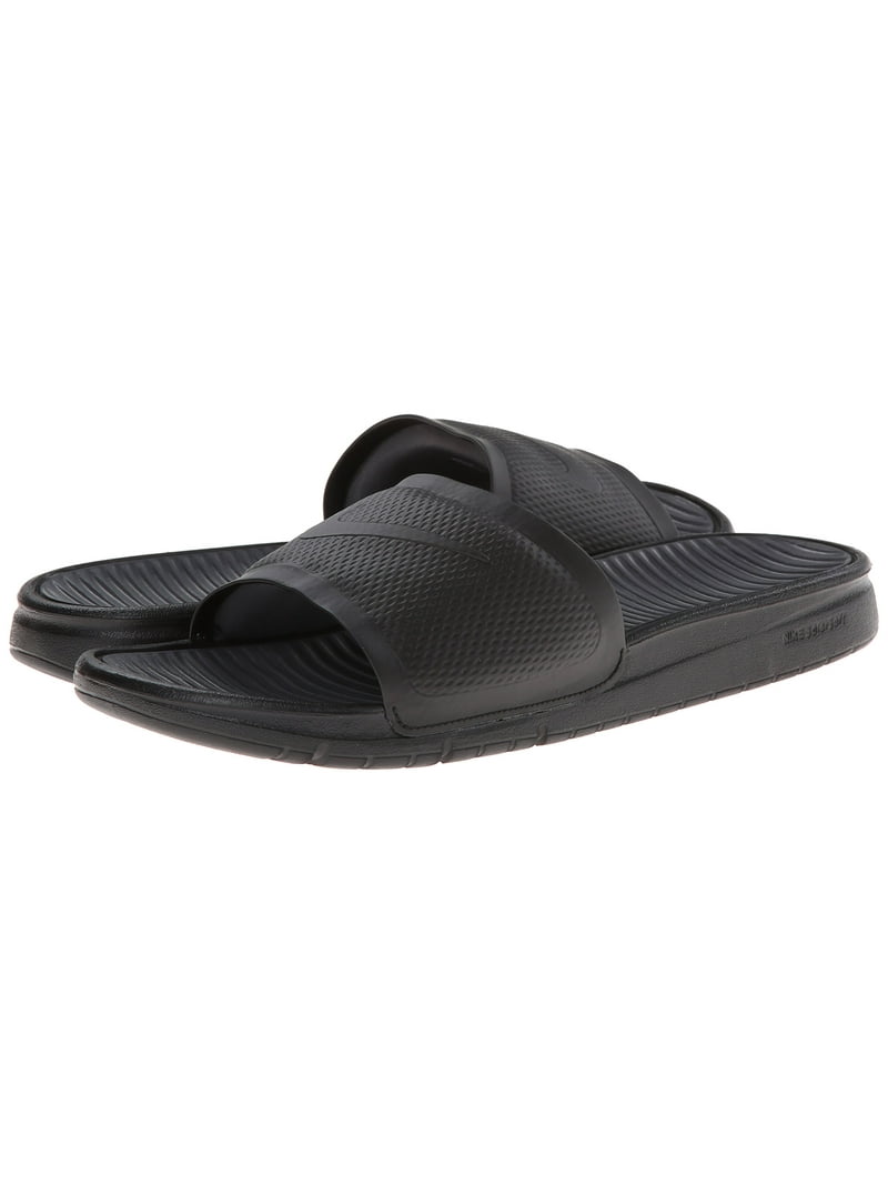 Numérico Redondo Playa Nike Men's Benassi Solarsoft Slide Sandal (8 D(M) US, BLACK/DARK GREY//BLACK)  - Walmart.com